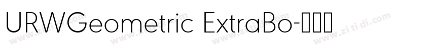 URWGeometric ExtraBo字体转换